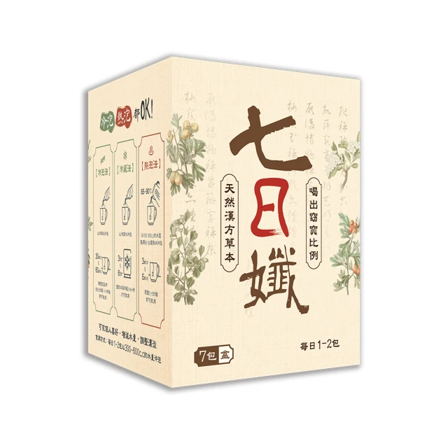 【家家生醫】七日孅-孅體茶包 x12盒(7包/盒.中西整合科林榮志醫師研發機能茶.洛神花.仙楂)