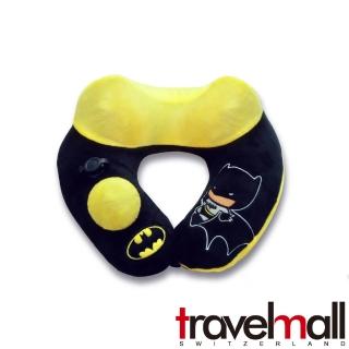 【Travelmall】DC正義聯盟授權按壓式充氣頸枕(蝙蝠俠)