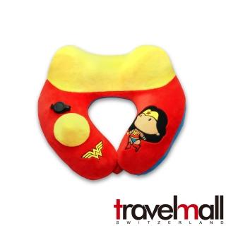 【Travelmall】DC正義聯盟授權按壓式充氣頸枕(神力女超人)