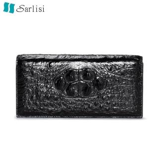 【Sarlisi】鱷魚皮西裝夾泰國鱷魚皮二折長夾真皮皮夾(鱷魚皮西裝夾泰國鱷魚皮二折長夾)