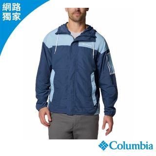 【Columbia 哥倫比亞】男款-防潑水風衣-墨藍(UWE48390IB/JS)