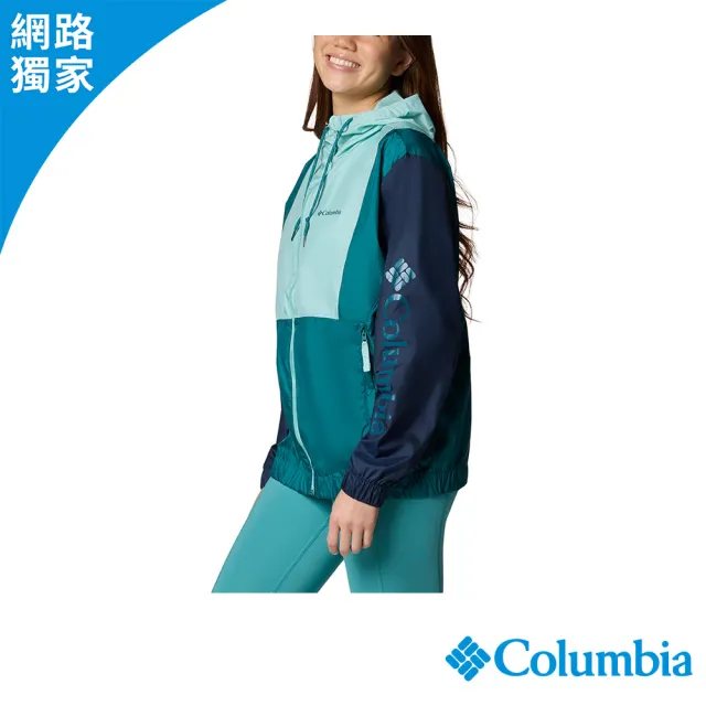 【Columbia 哥倫比亞】女款-防曬UPF40防潑水外套-冰川藍(UWR83850AU/JS)