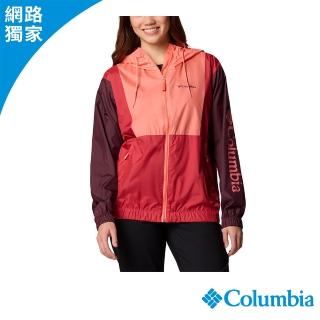 【Columbia 哥倫比亞】女款-防曬UPF40防潑水外套-曙光粉(UWR83850AW/JS)