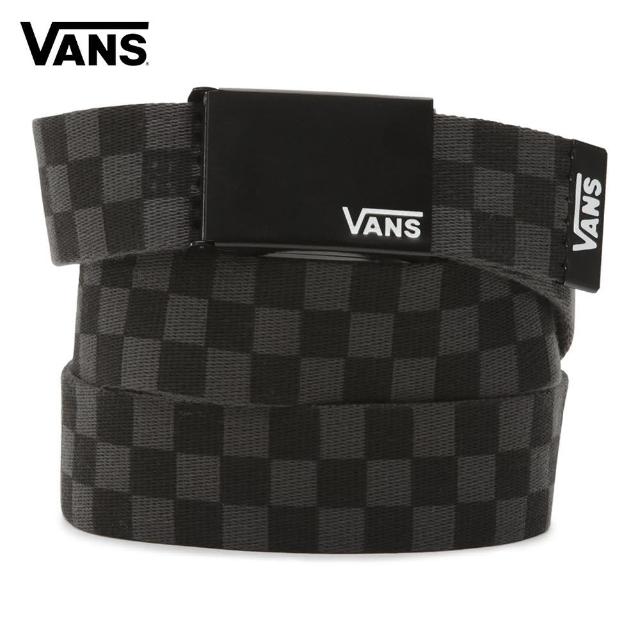 【VANS 官方旗艦】Long Depster Web 男女款黑炭棋盤格腰帶