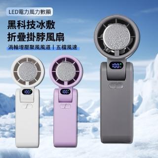 【CYKE】五檔高速製冷冰敷風扇 黑科技可掛脖降溫風扇 冷敷空調風扇 手持風扇 桌面折疊風扇 隨身冷氣風扇