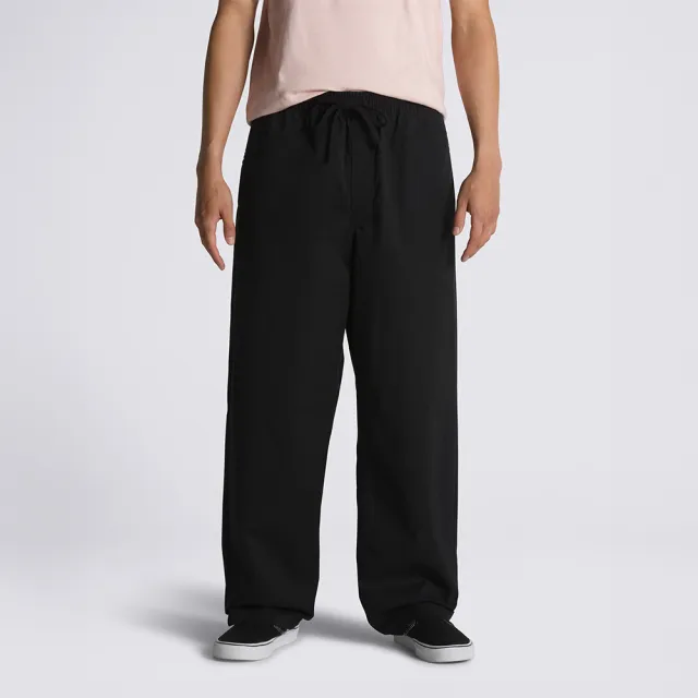 【VANS】官方旗艦 Range Baggy 黑色彈性錐形長褲