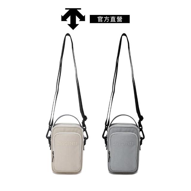 【DESCENTE】迪桑特 SPORTSBASIC MINI CROSS BAG 中性 迷你斜背包(米色/亮灰色)