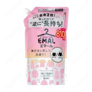 【Kao 花王】EMAL 衣物護色防縮洗衣精 補充包 810ml(平行輸入)