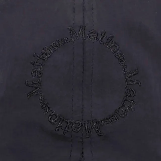 【MATIN KIM】官方旗艦 刺繡圓標LOGO棒球帽(黑色)