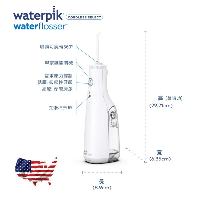 【Waterpik】特選攜帶型沖牙機(WF-10K)
