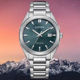 【CITIZEN 星辰】簡約型男首選八角形造型男錶 靛藍 38mm(BM7620-83X)