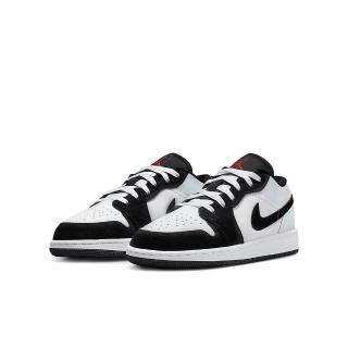 【NIKE 耐吉】休閒鞋 女鞋 大童 運動鞋 AJ1 AIR JORDAN 1 LOW SE GS 黑白 HF3188-106