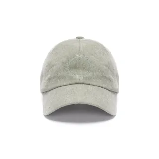 【MATIN KIM】官方旗艦 馬卡龍圓標LOGO棒球帽 布面 中性款 運動帽 老帽(卡其)