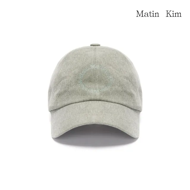【MATIN KIM】官方旗艦 馬卡龍圓標LOGO棒球帽(卡其)