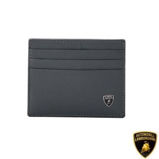 【Automobili Lamborghini】藍寶堅尼 義大利頂級小牛皮6卡名片夾(433M 深藍色)