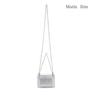 【MATIN KIM】官方旗艦 經典鐵牌迷你風琴包(銀色)