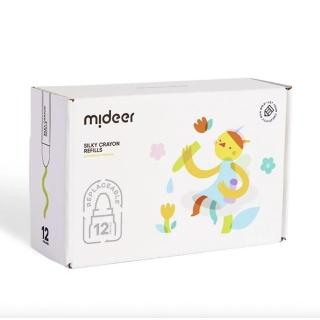 MiDeer 可洗式速乾絲綢蠟筆-補充包（12色）
