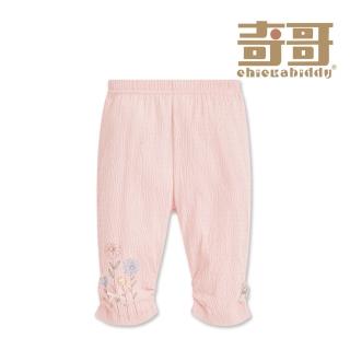 【奇哥】比得兔 女童裝 花花世界抓皺五分合身褲(6-8歲)
