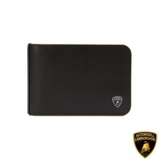 【Automobili Lamborghini】藍寶堅尼 限量2折 義大利頂級小牛皮6卡鈔票夾短夾 全新專櫃展示品(2