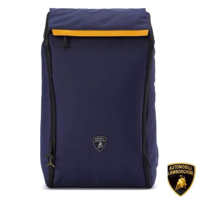【Automobili Lamborghini】母親節禮物 藍寶堅尼 限量2折 義大利頂級後背包 LBZA00402T 全新專櫃展示品(藍