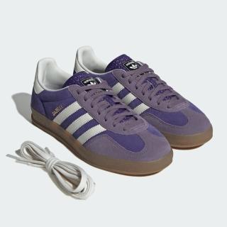 【adidas 愛迪達】Gazelle Indoor 男女 運動休閒鞋 德訓鞋 復古 麂皮 膠底 舒適 穿搭 紫(IF9645)