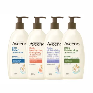 買1送1【Aveeno 艾惟諾】長效燕麥沐浴露532ml(薰衣草/活力果香/燕麥任選)