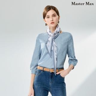 【Master Max】滿版葉子紋路七分袖上衣(8427131)