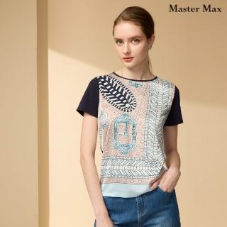【Master Max】絲棉柔軟舒適幾何圖上衣(8517030)