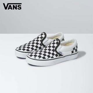 【VANS 官方旗艦】Classic Slip-On 小童款黑白棋盤格滑板鞋/休閒鞋(童鞋)