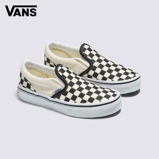 【VANS 官方旗艦】Classic Slip-On 中童款黑白棋盤格滑板鞋/休閒鞋(童鞋)