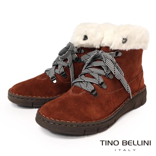 TINO BELLINI 貝里尼 北歐風帥氣刷毛平底雪靴FWJV001-9 駱色