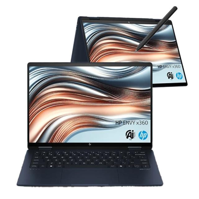 【HP 惠普】14吋Ultra 7-155U 翻轉觸控EVO AI筆電(極羡翻轉ENVY x360 14-fc0070TU/16G/1TB SSD/W11)