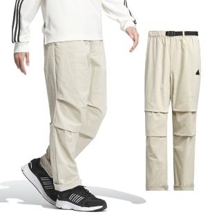 【adidas 愛迪達】TH Textured PNT 男款 米白色 運動 休閒 口袋 燈芯絨 保暖 長褲 JI8691