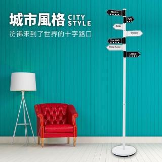 【拜爾家居】美式創意路牌衣帽架(MIT臺灣製造 掛衣架 吊衣架 玄關架 路牌 衣架 指示牌 收納架 掛衣桿)
