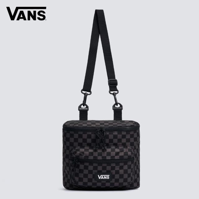 【VANS 官方旗艦】Checker 男女款灰黑色棋盤格斜背包