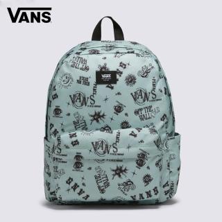 【VANS 官方旗艦】Old Skool 男女款薄荷綠色印花圖案後揹包