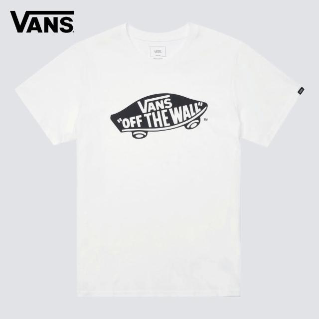 【VANS 官方旗艦】男女款滑板Logo白色短袖T恤