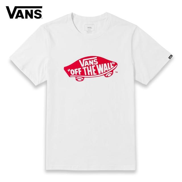 【VANS 官方旗艦】男女款白色滑板Logo短袖T恤