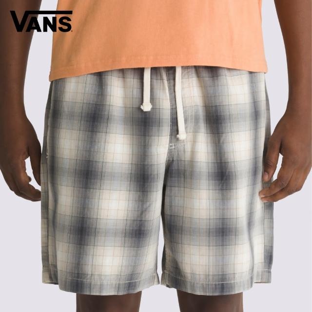 【VANS 官方旗艦】Range Plaid Loose 男女款灰色格紋短褲