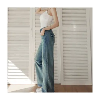 【OB 嚴選】視覺細5KG彈力高腰直筒牛仔顯瘦褲 《BA7790》