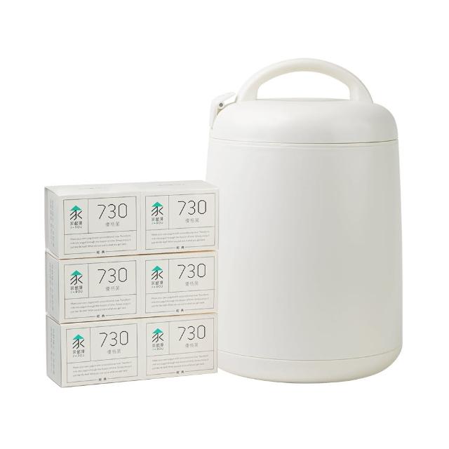 【jarou 家酪優】不插電優格機+730優格菌x6盒-共96包(DIY優格、發酵穩定、口感濃郁)