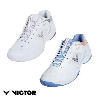 【VICTOR 勝利體育】羽球鞋 羽毛球鞋 寬楦(P9200TD HL/MI 南極灰/溫和藍)