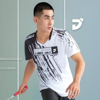 【JNICE 久奈司】韓版抓痕 競技衫 排汗衫 運動上衣 運動服 羽球服 大賽服-黑白(JT-053-WH)