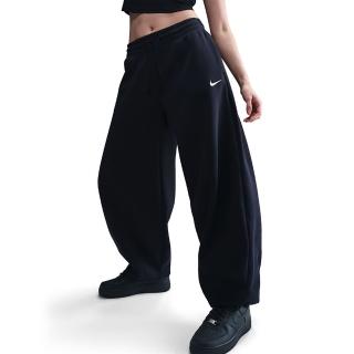 【NIKE 耐吉】長褲 女 運動褲 錐形褲 磨毛 AS W NSW PHNX FLC MR OS TAPR P 黑 HJ0899-010
