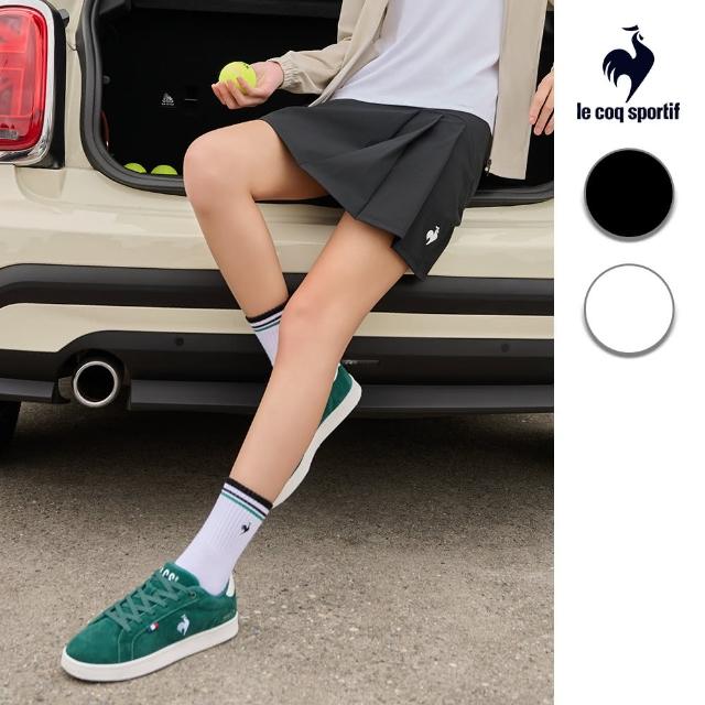 【LE COQ SPORTIF 公雞】官方直營 抗UV/防潑水平織運動短裙 女款-2色-LWV82651