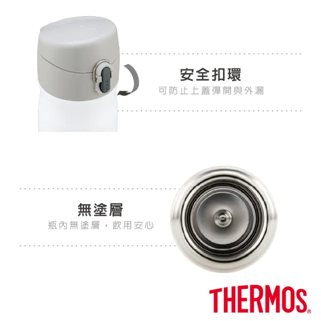 【THERMOS膳魔師】買1送1_不鏽鋼彈蓋保溫瓶500ml+大口徑燜燒罐500ml(JEWC-501+JBN-501)