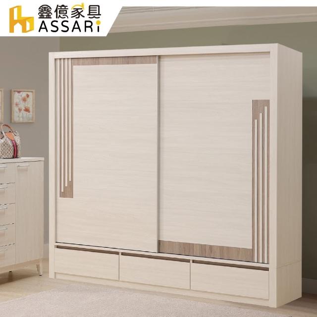 【ASSARI】泰利6.9尺推門衣櫃(寬208x深62x高202cm)