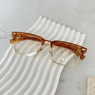 【KT DADA】半框眼鏡 防藍光 眼鏡 方框眼鏡 眼鏡框 女生眼鏡 素顏眼鏡 眼鏡架 平光眼鏡 小臉神器