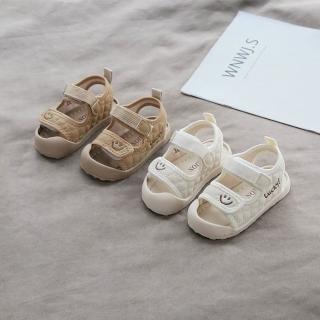 【Baby 童衣】兒童防滑學步鞋 寶寶笑臉學步鞋 男女童軟底鞋 寶寶舒適包頭護趾涼鞋 11836(共２色)