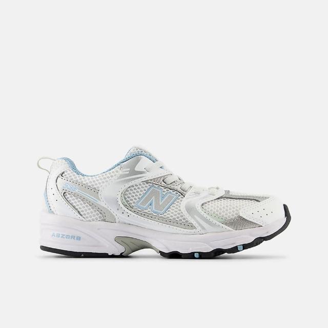 【NEW BALANCE】中童 休閒鞋 運動 復古 慢跑 W寬楦 NB 530 穿搭 銀灰 藍(PZ530GB)